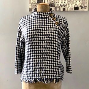Zara Checkered Dress Sweater